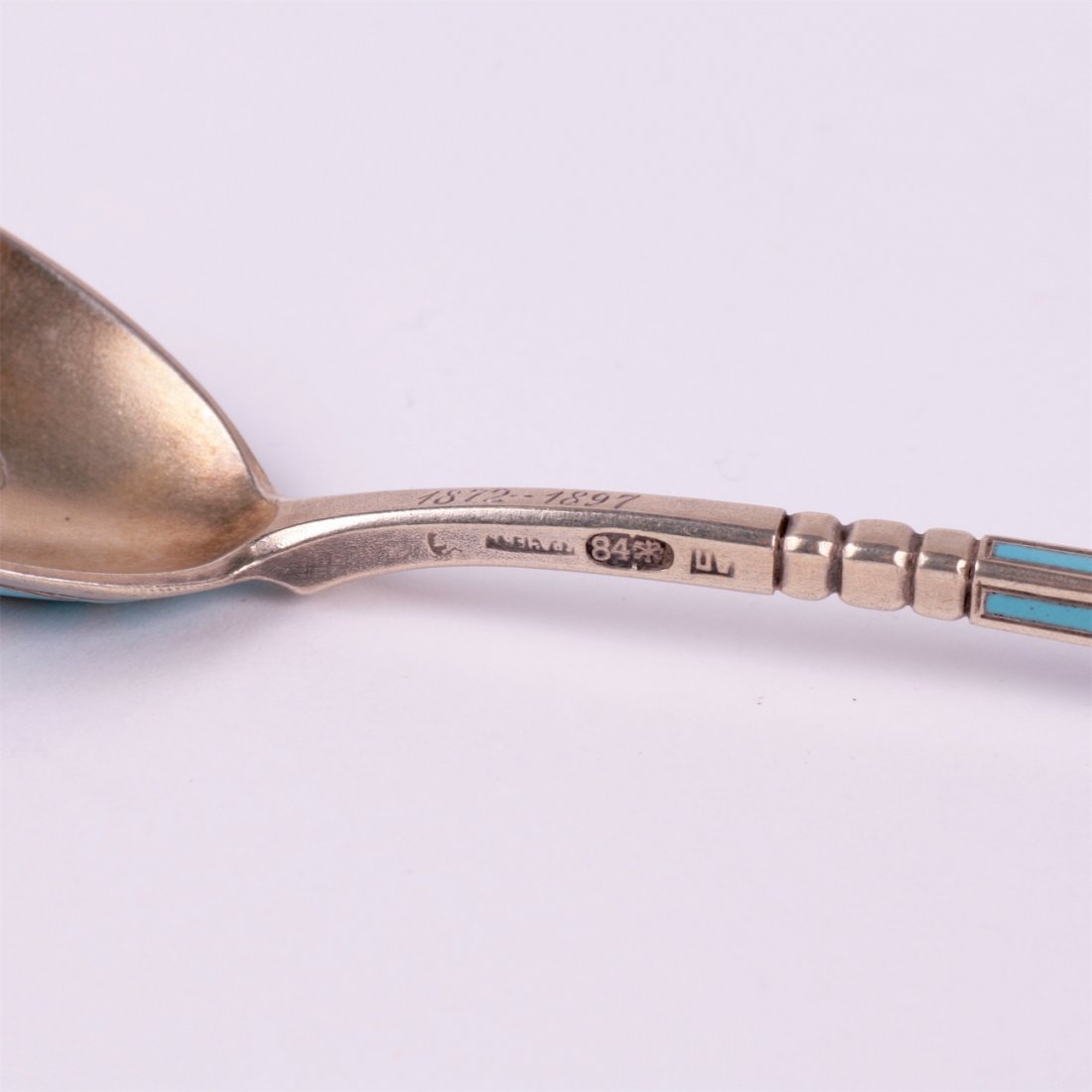 Russian silver spoon.Workshop of Grachev, makers mark — image 5