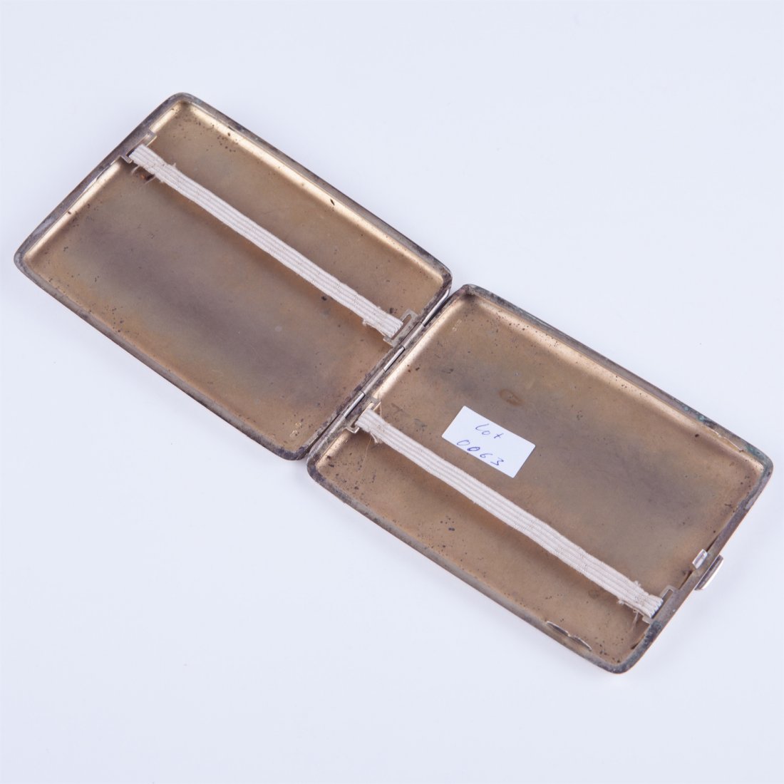 Silver cigarette case with enamel. — image 3