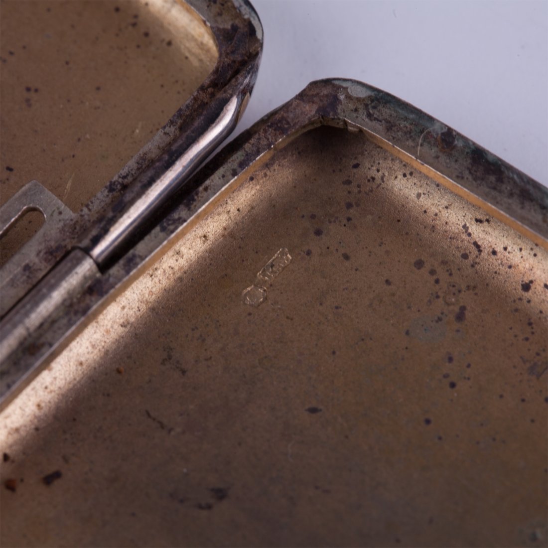 Silver cigarette case with enamel. — image 4