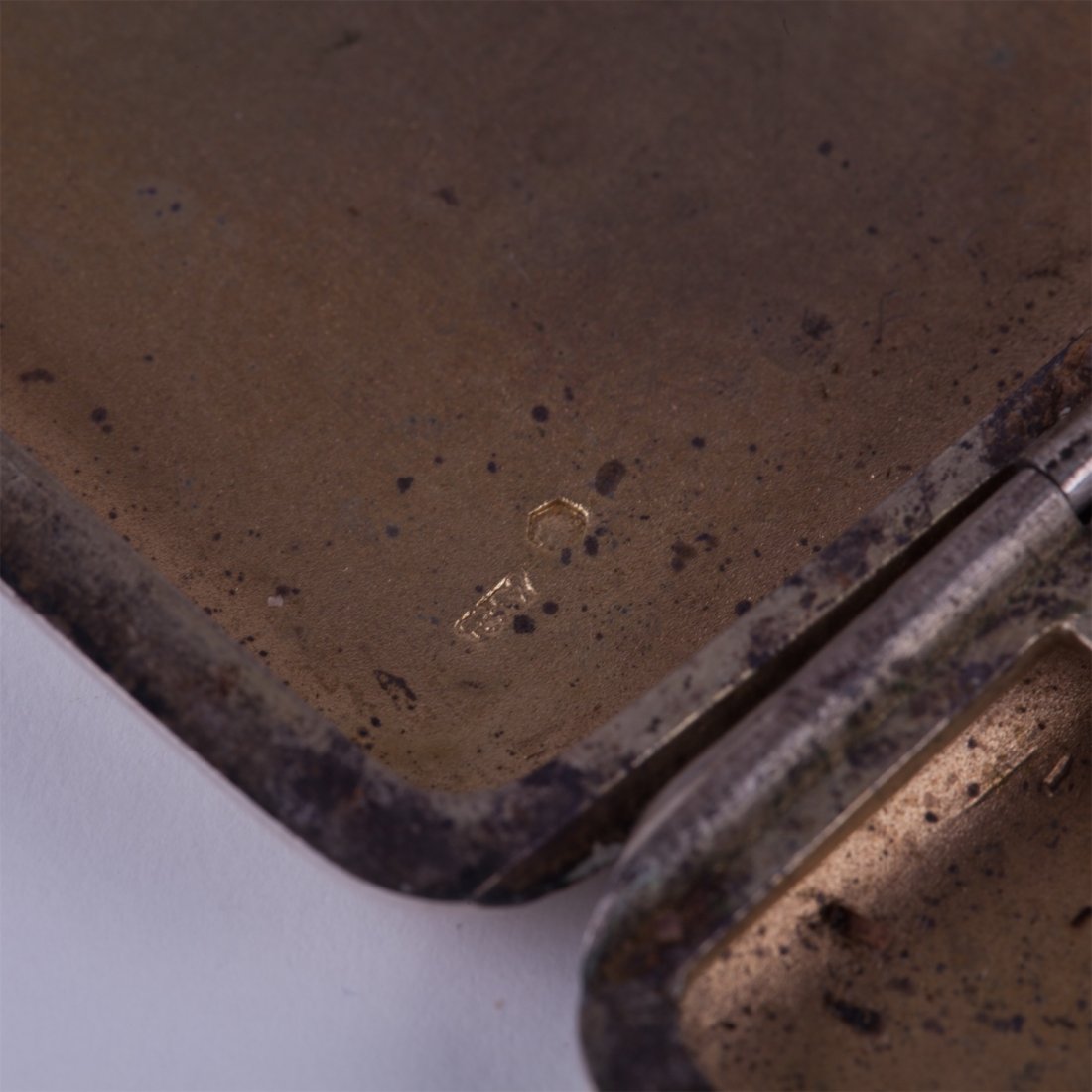 Silver cigarette case with enamel. — image 5