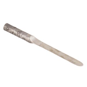 Silver paper knife in the shape of a wood log — image 3