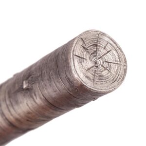 Silver paper knife in the shape of a wood log — image 4