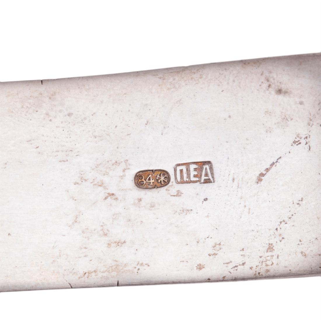 Silver paper knife in the shape of a wood log — image 5