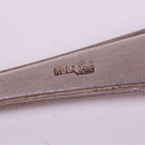Silver spoon with enamel. — image 5