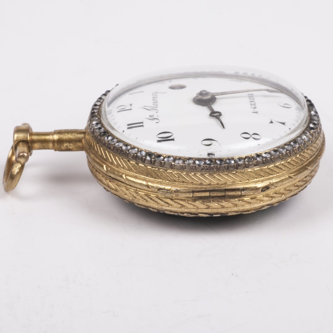 Pocket watch with diamonds and colored enamel — image 4