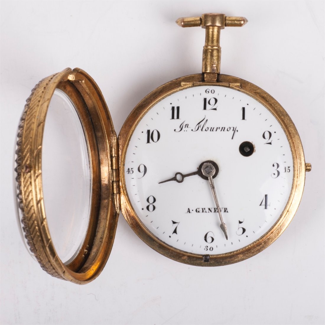Pocket watch with diamonds and colored enamel — image 5