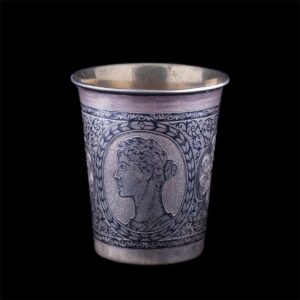 Rare silver and niello silver beaker with Tavrida — image 2