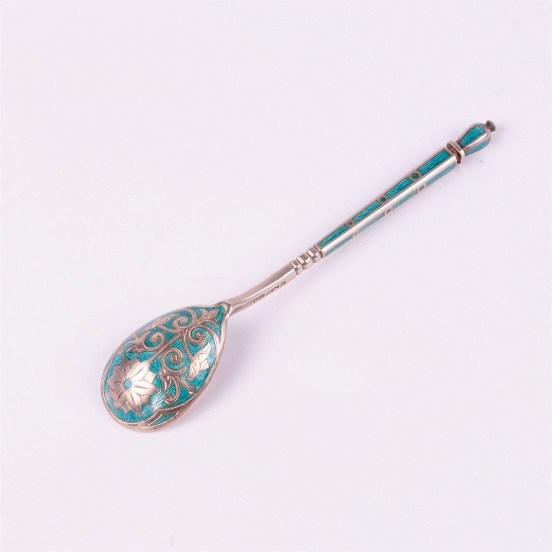 Russian silver spoon.Workshop of Grachev, makers mark — image 1