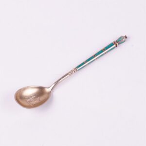 Russian silver spoon.Workshop of Grachev, makers mark — image 2