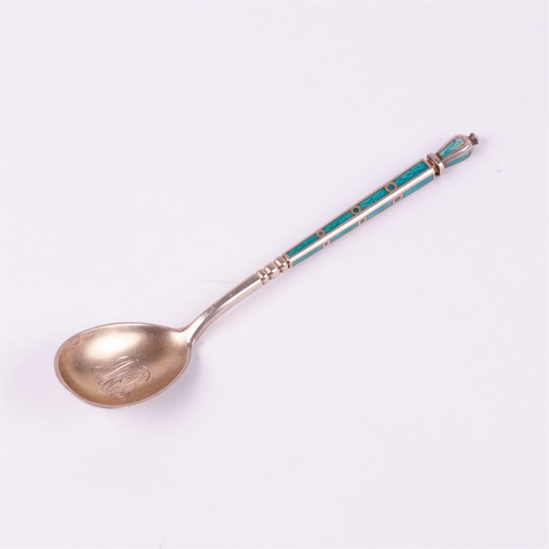 Russian silver spoon.Workshop of Grachev, makers mark — image 2