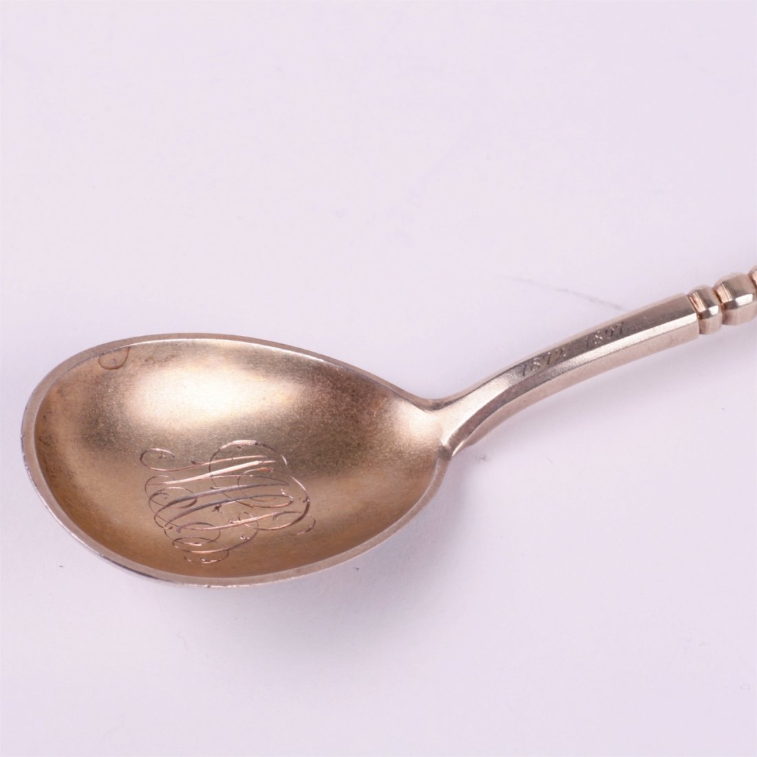Russian silver spoon.Workshop of Grachev, makers mark — image 3