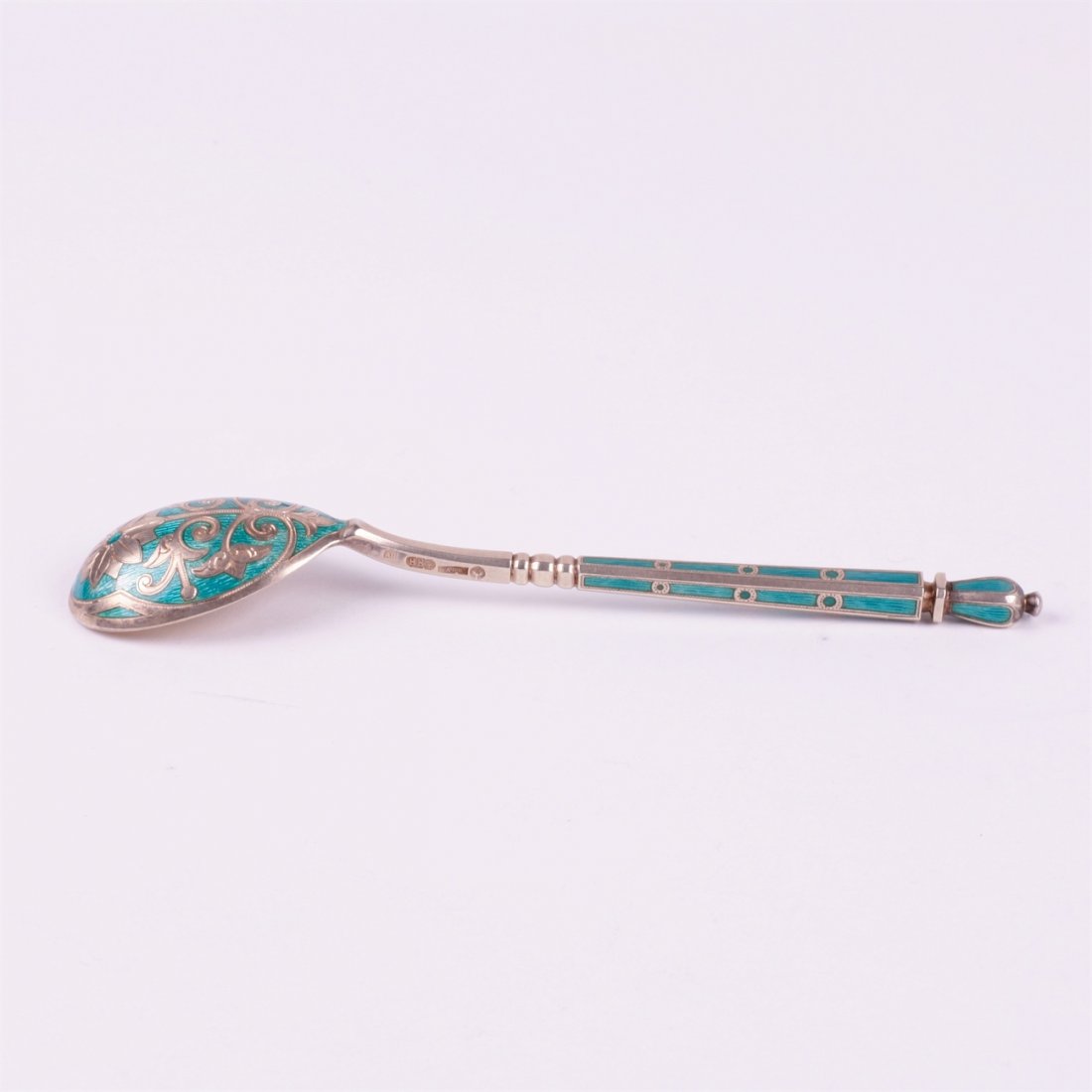 Russian silver spoon.Workshop of Grachev, makers mark — image 4