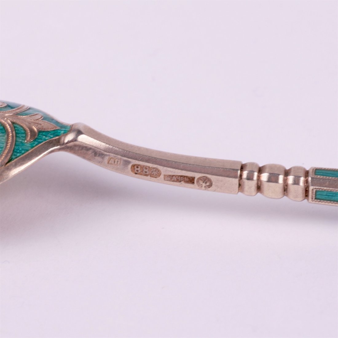 Russian silver spoon.Workshop of Grachev, makers mark — image 5