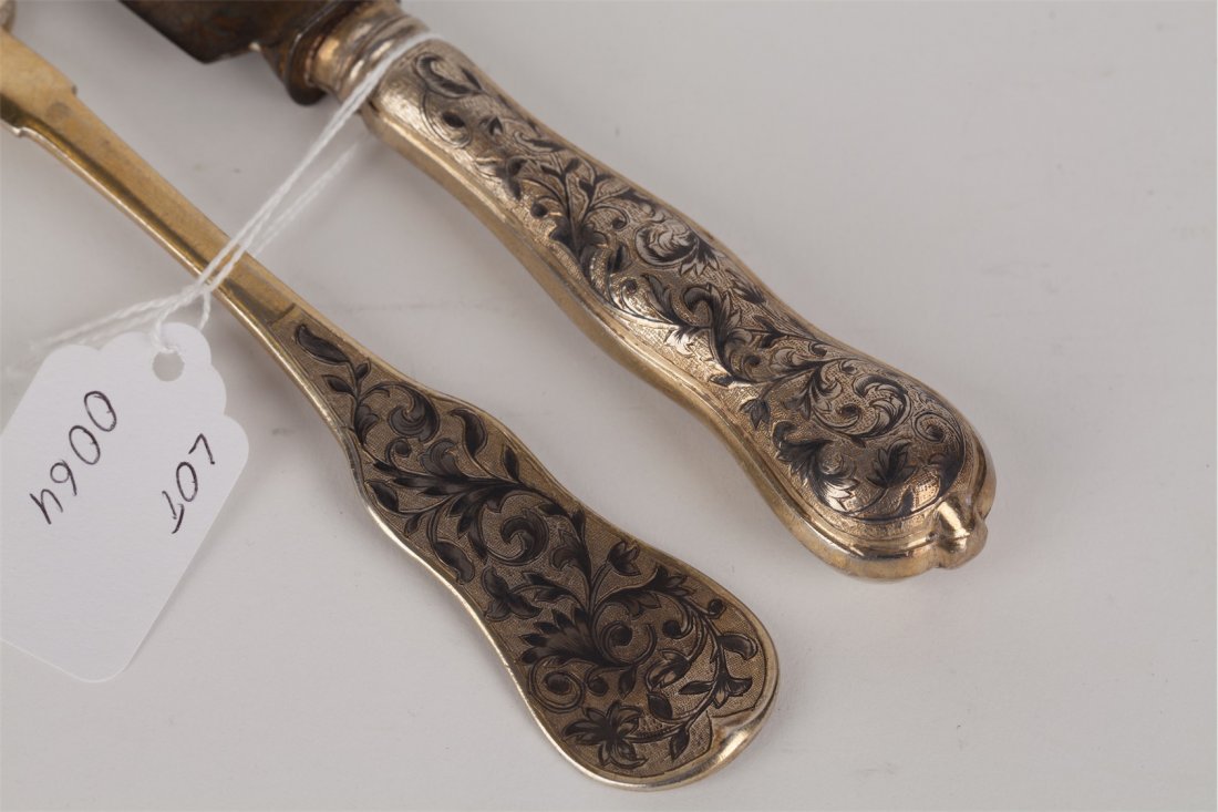 Set of fork and knife. 1846 yr. — image 2