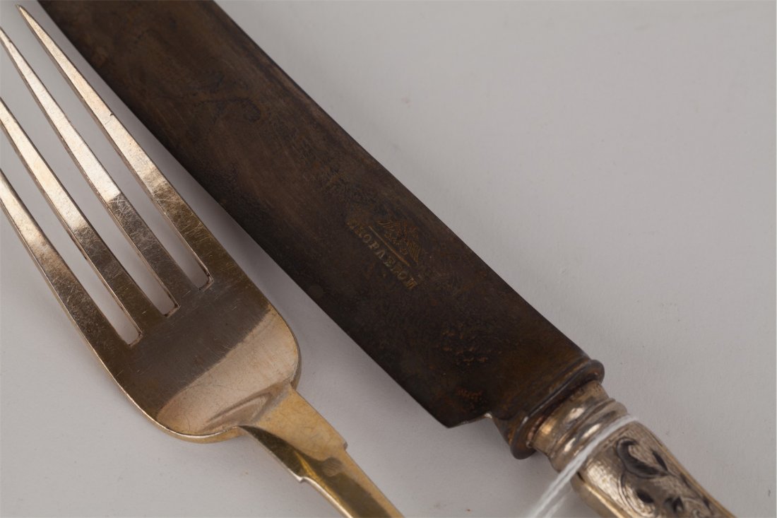 Set of fork and knife. 1846 yr. — image 3