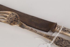 Set of fork and knife. 1846 yr. — image 4