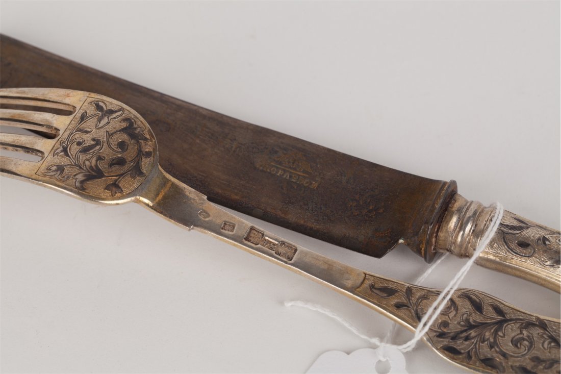 Set of fork and knife. 1846 yr. — image 4