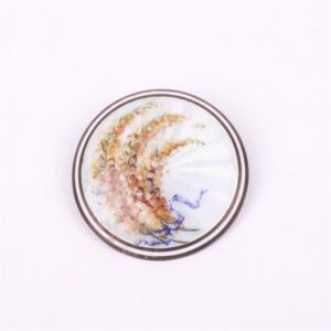 Silver brooch with enamel. — image 1