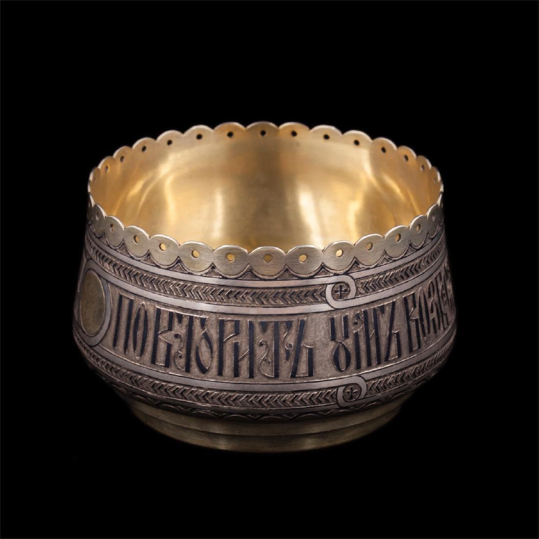 Beaker with proverb. Workshop of Vasiliy Semenov — image 1