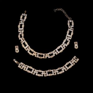 Christian Dior set of necklace, bracelet and earrings — image 1