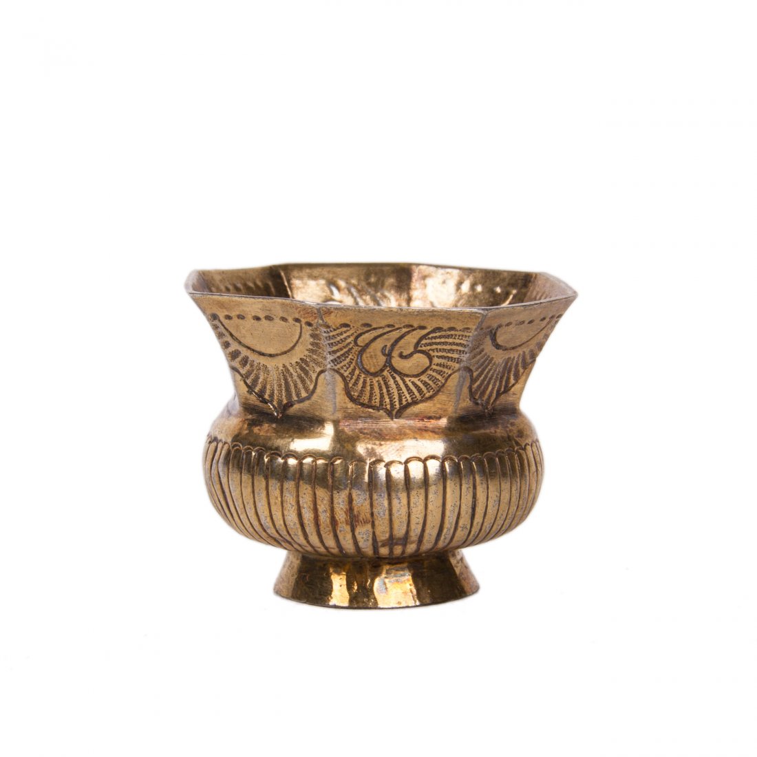 Russian 18th century silver-gilt cup with coin — image 2