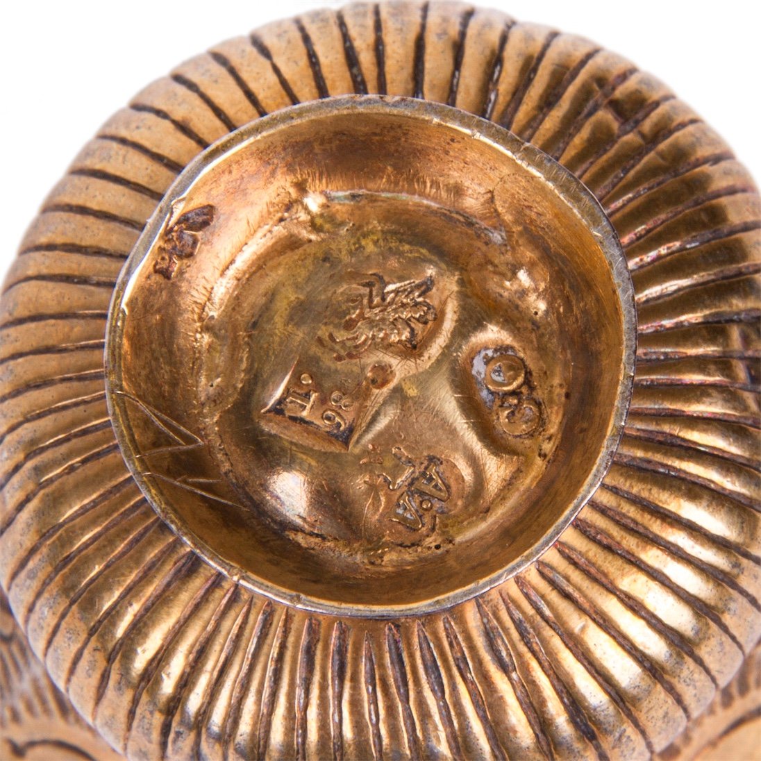 Russian 18th century silver-gilt cup with coin — image 4