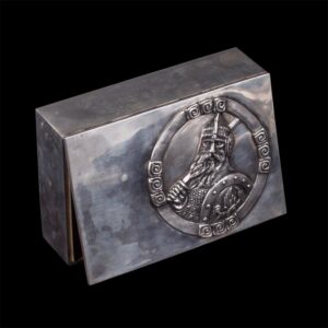 Russian Art Nouveau cigar box with a knight — image 1