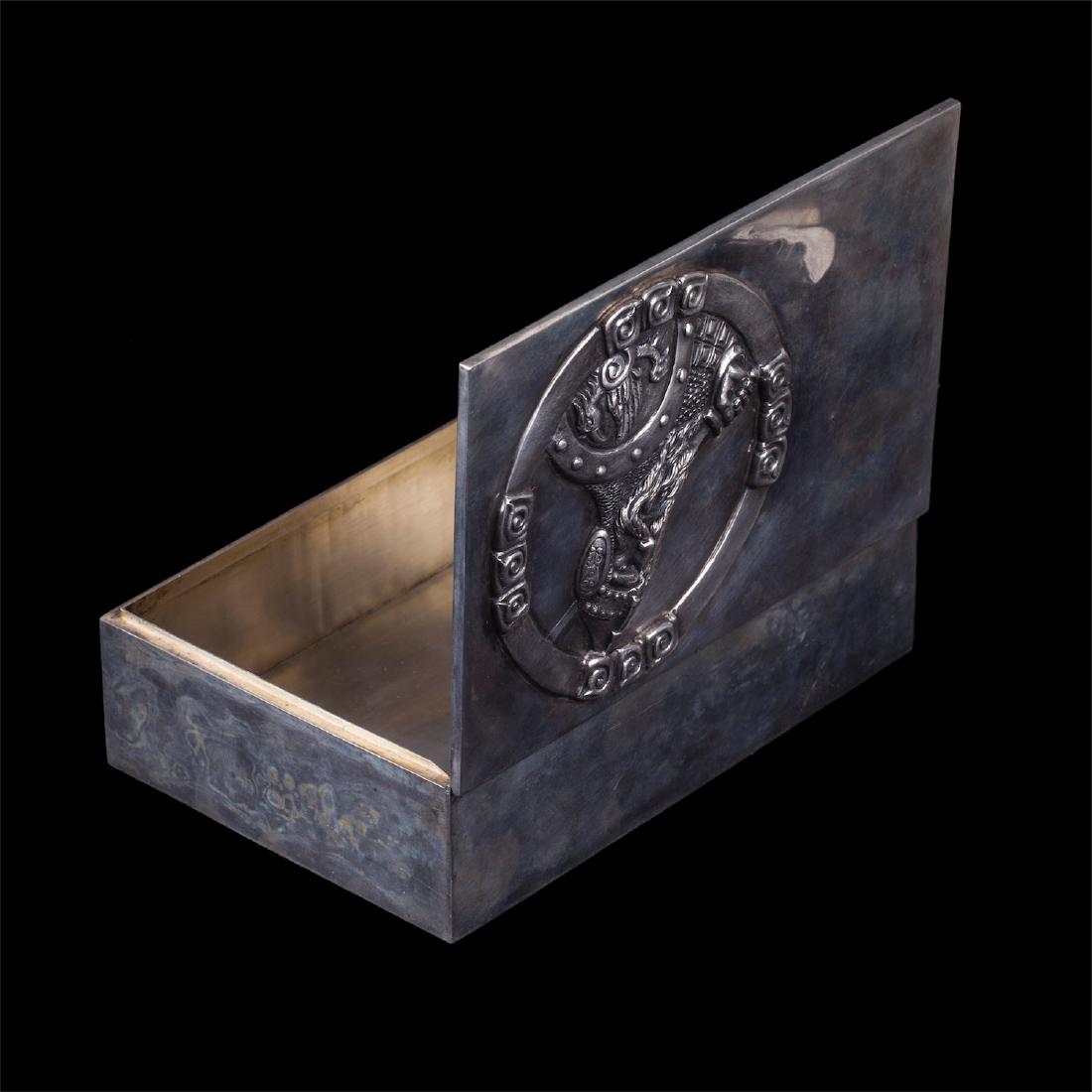 Russian Art Nouveau cigar box with a knight — image 4