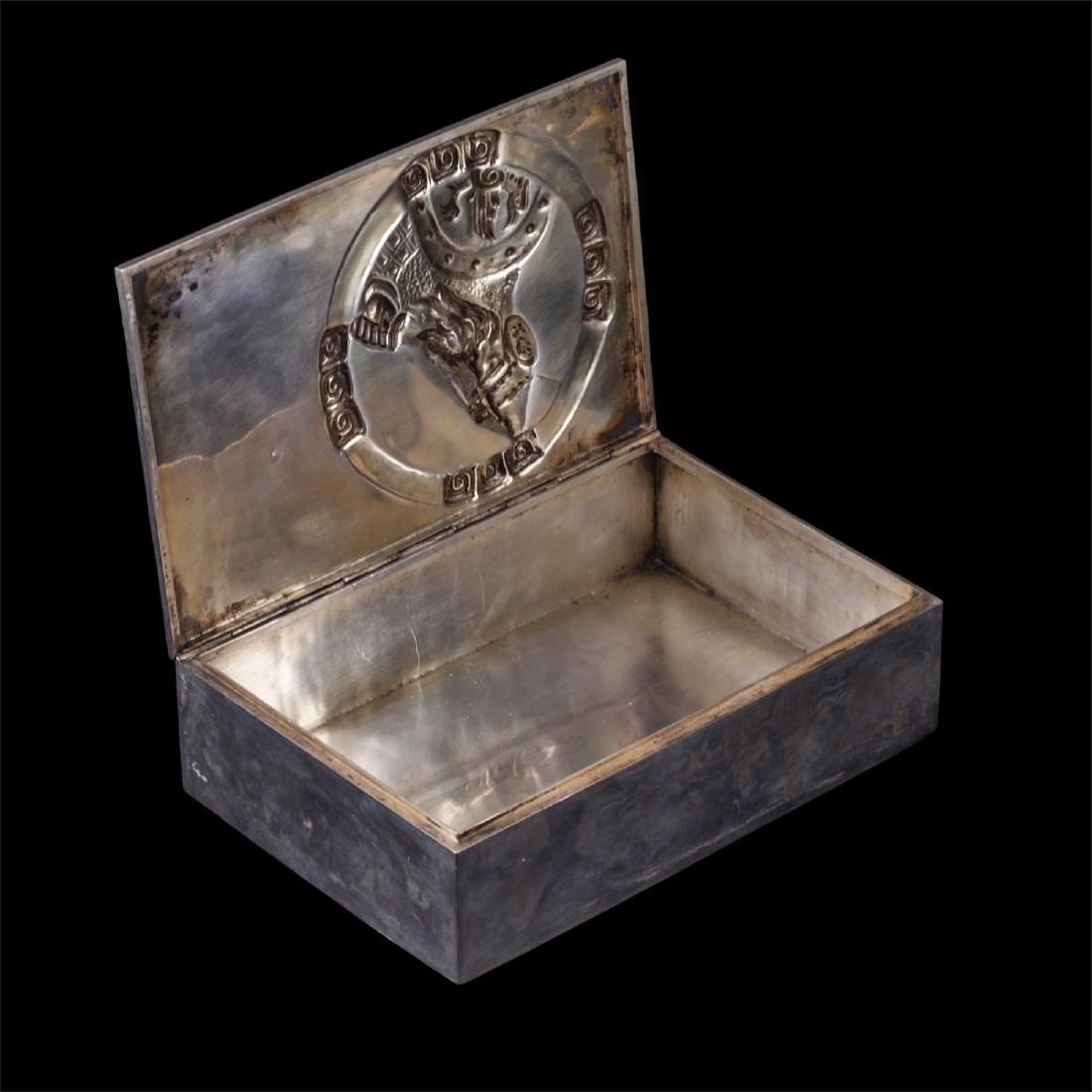 Russian Art Nouveau cigar box with a knight — image 5