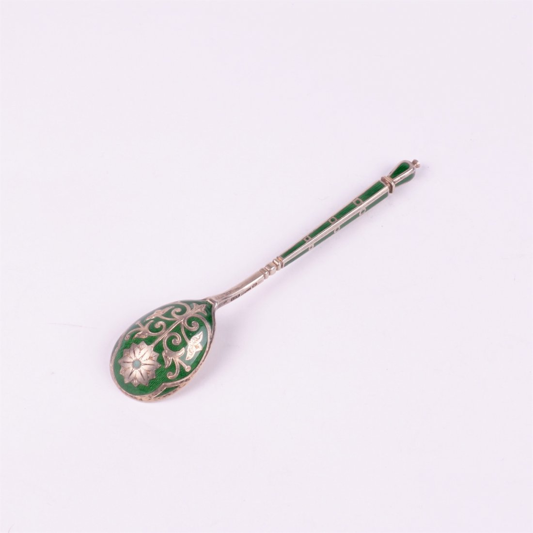 Russian silver spoon.Workshop of Grachev, makers mark — image 1
