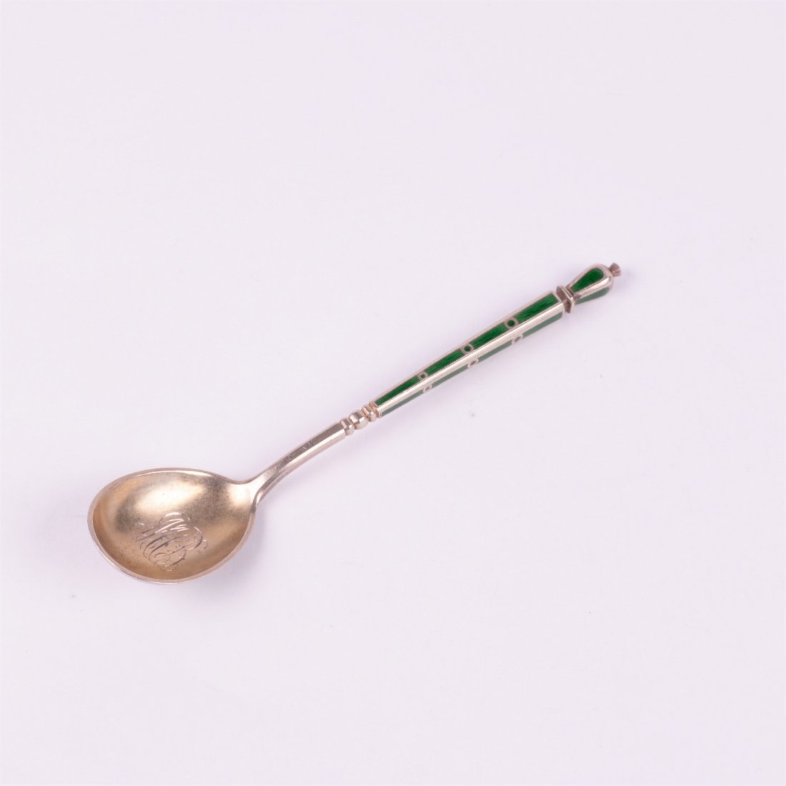 Russian silver spoon.Workshop of Grachev, makers mark — image 2