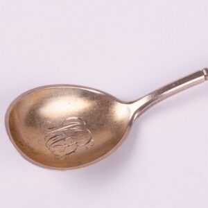 Russian silver spoon.Workshop of Grachev, makers mark — image 3
