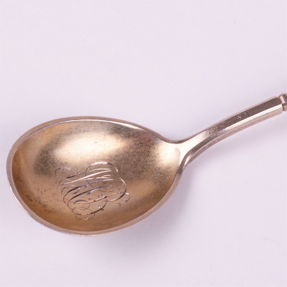 Russian silver spoon.Workshop of Grachev, makers mark — image 3