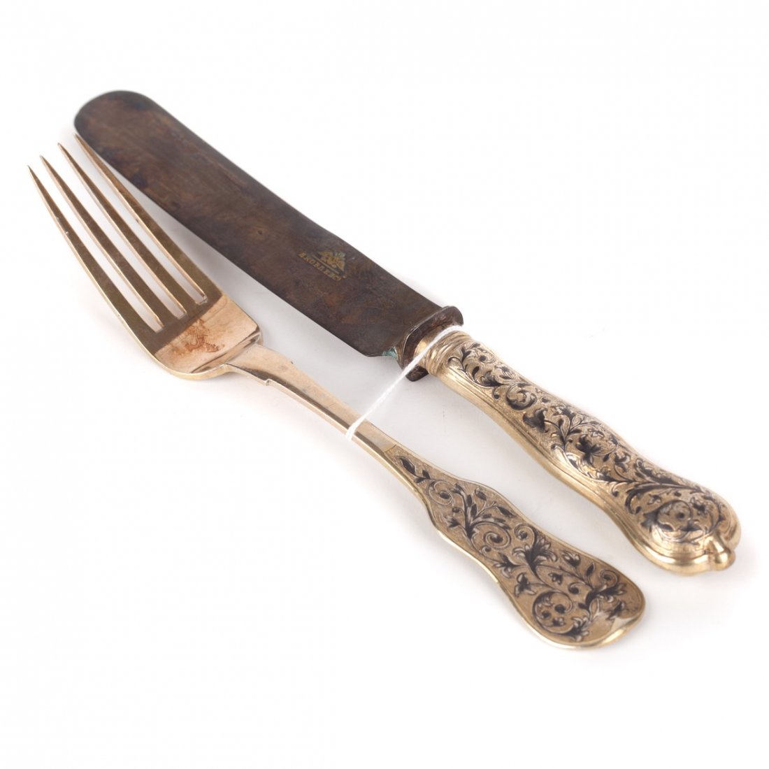 Set of fork and knife. 1846 yr. — image 1