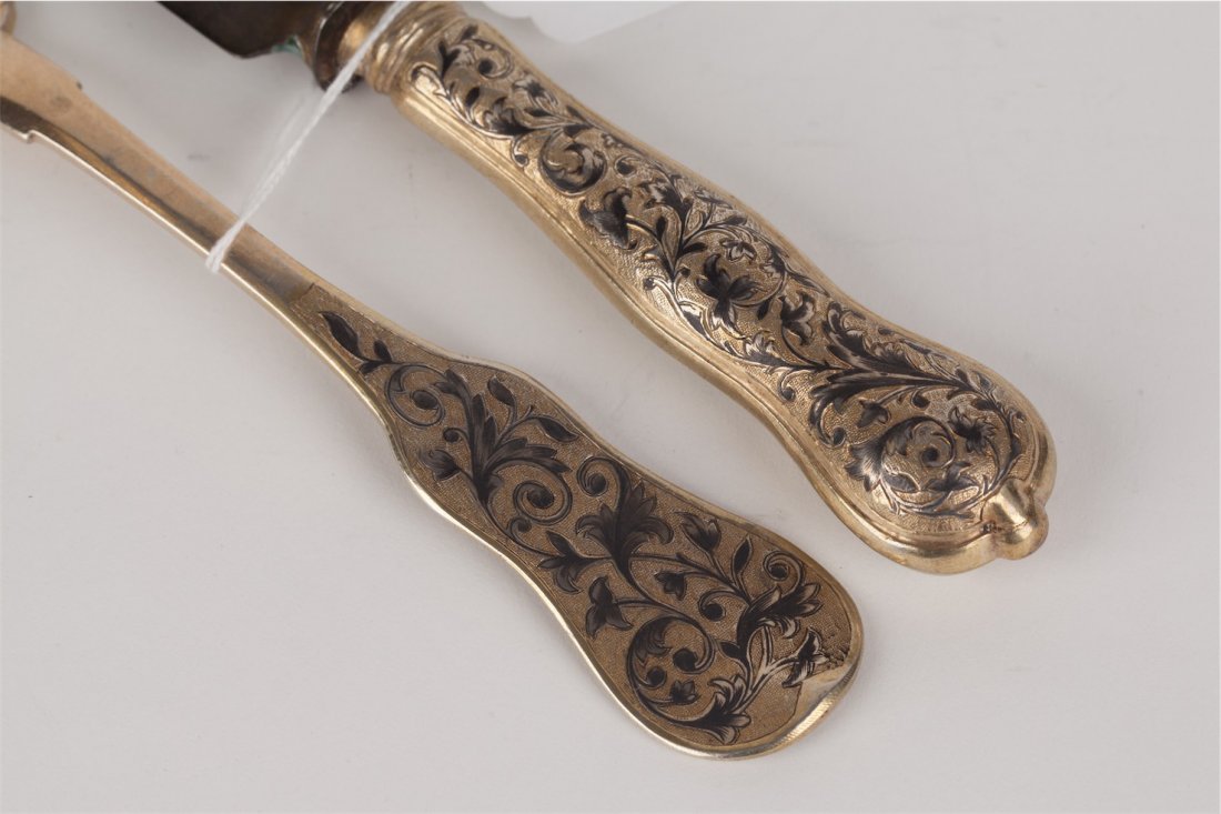 Set of fork and knife. 1846 yr. — image 2