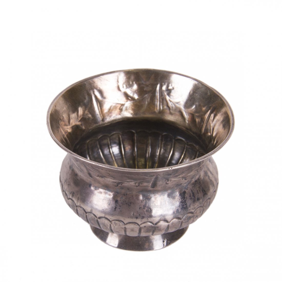 Russian 18th century silver cup with coin enchased — image 1