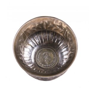 Russian 18th century silver cup with coin enchased — image 3