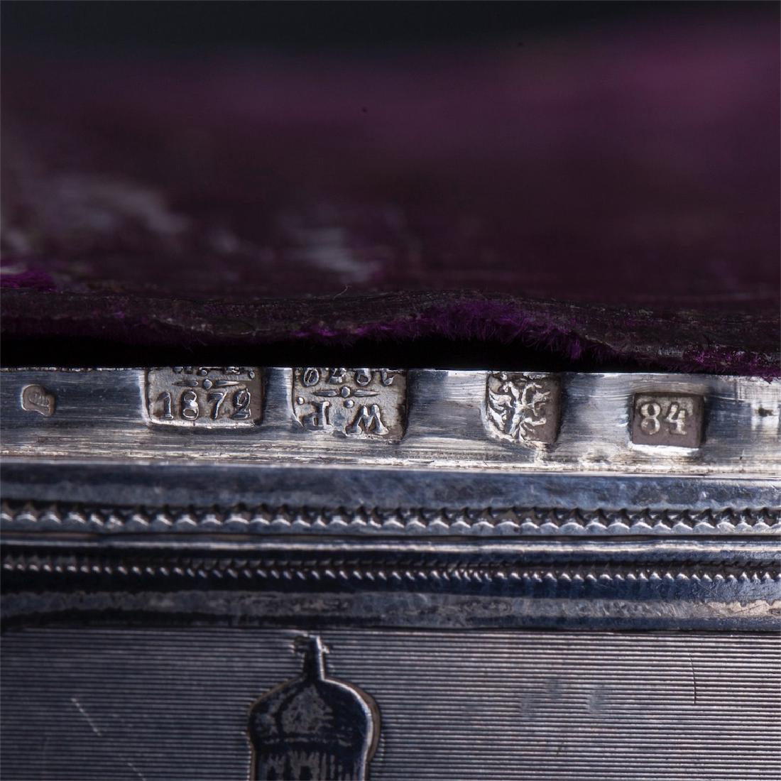 Russian silver and niello box with Babelsberg castle — image 10