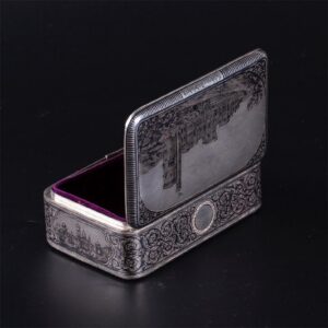 Russian silver and niello box with Babelsberg castle — image 5