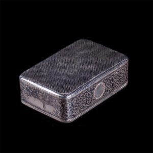 Russian silver and niello box with Babelsberg castle — image 7
