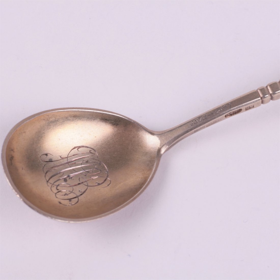 Russian silver spoon.Workshop of Grachev, makers mark — image 3