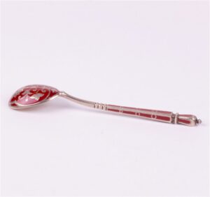 Russian silver spoon.Workshop of Grachev, makers mark — image 4