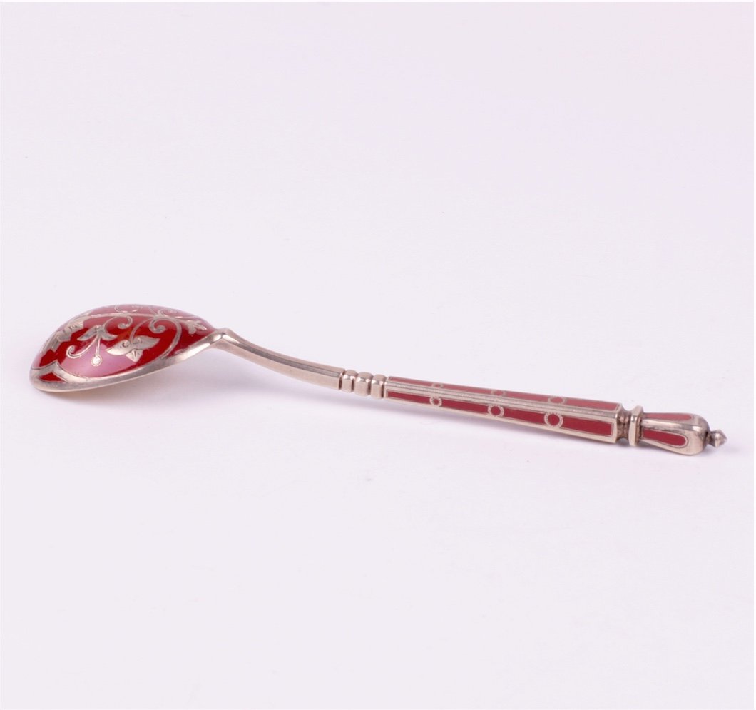 Russian silver spoon.Workshop of Grachev, makers mark — image 4