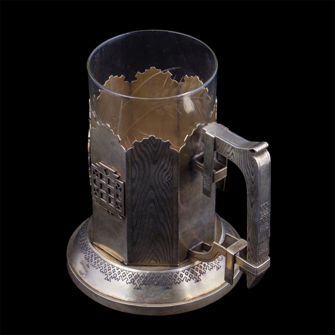 Russian silver teaglass holder, 1880y — image 4