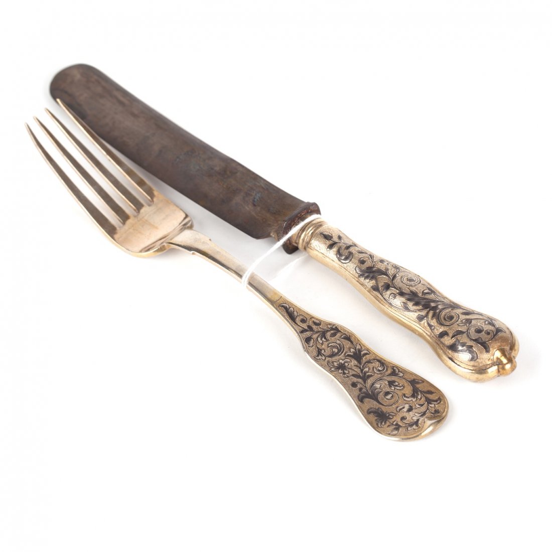 Set of fork and knife. 1846 yr. — image 1