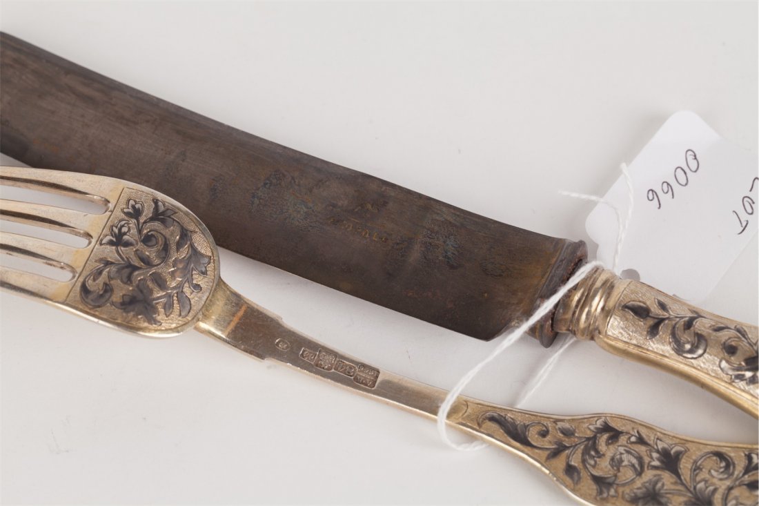 Set of fork and knife. 1846 yr. — image 2