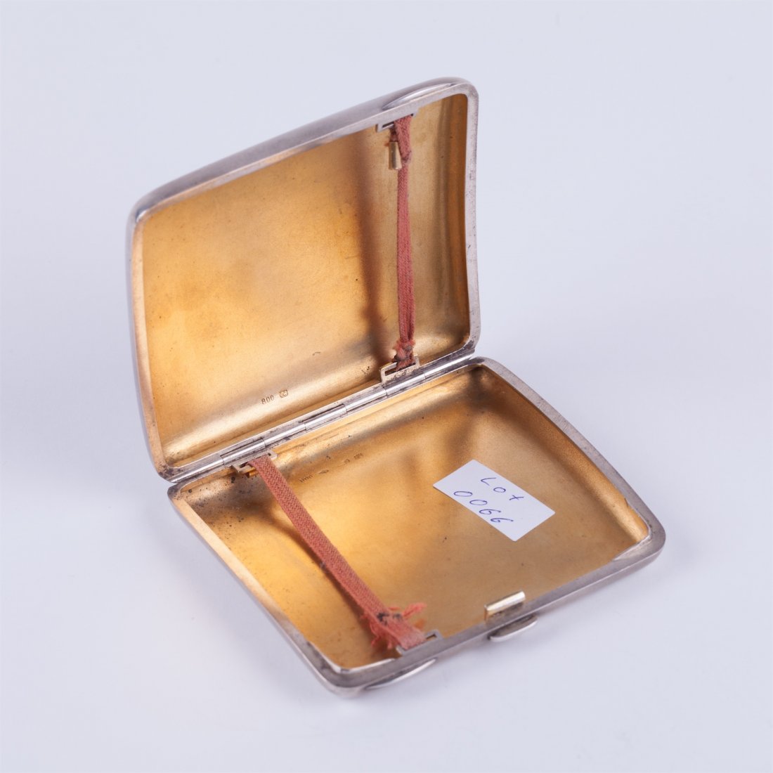 Silver cigarette case with enamel. — image 3