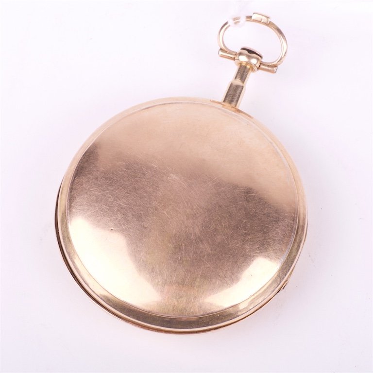18K gold hunter case pocket watch — image 4