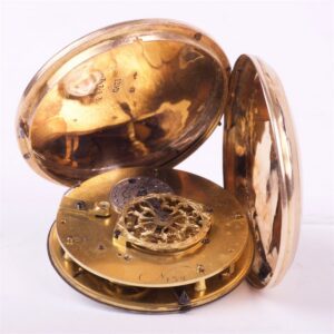 18K gold hunter case pocket watch — image 5