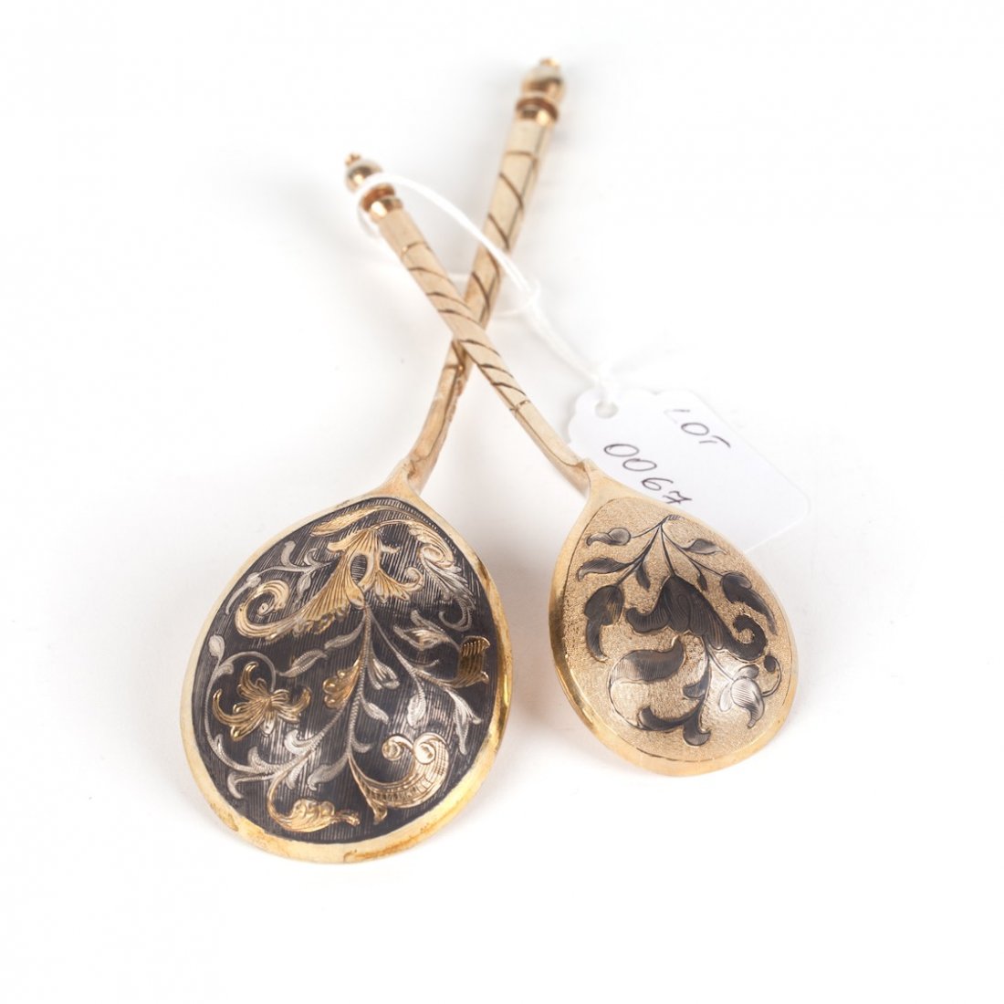 Dessert set: jam spoon and tea spoon. 1841 yr. Moscow. — image 1